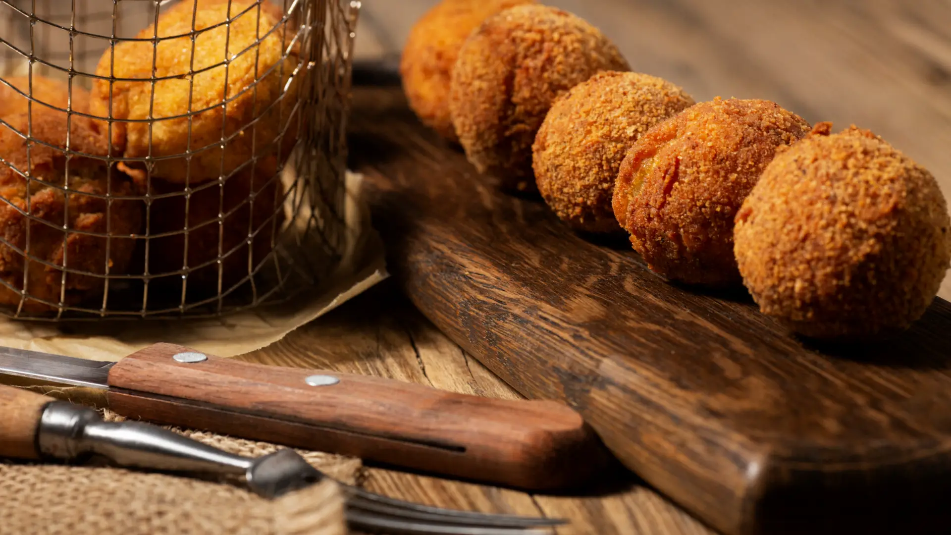 Croquetas fritas en freidora sin aceite